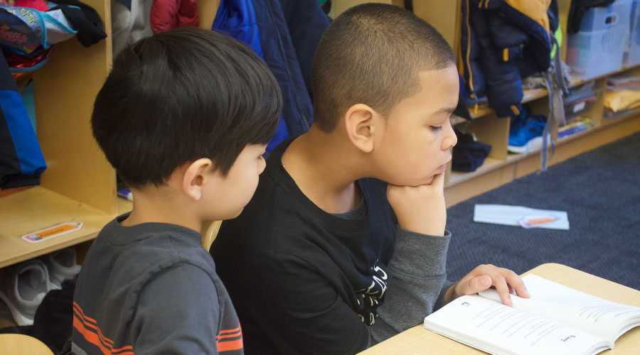 Students participating in Montessori inspired learning