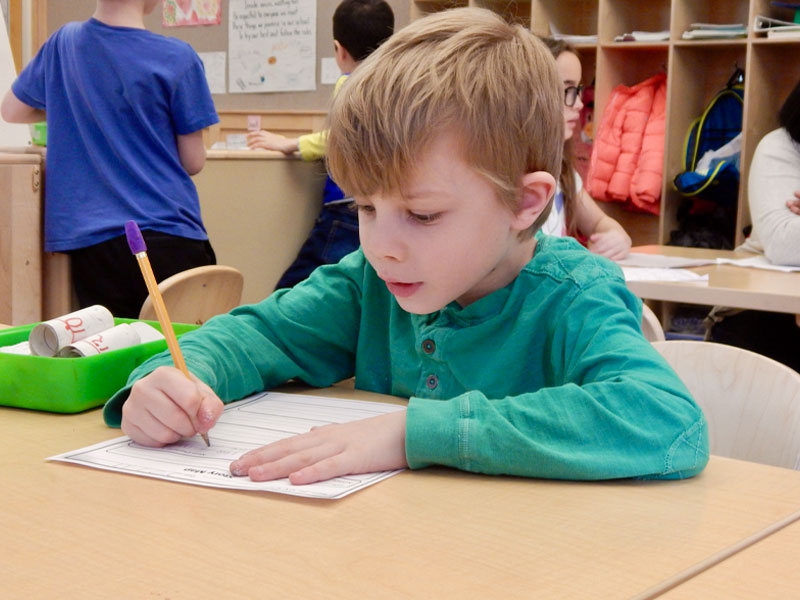 Caedmon student learning new vocabulary