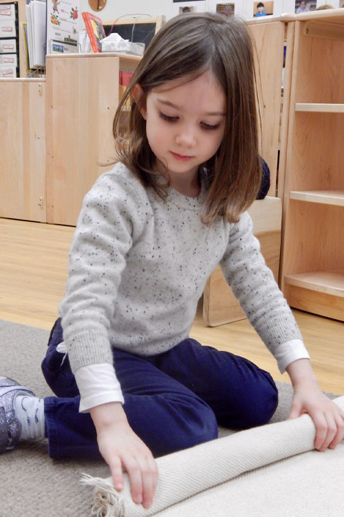 Early program student learning through play at Caedmon School